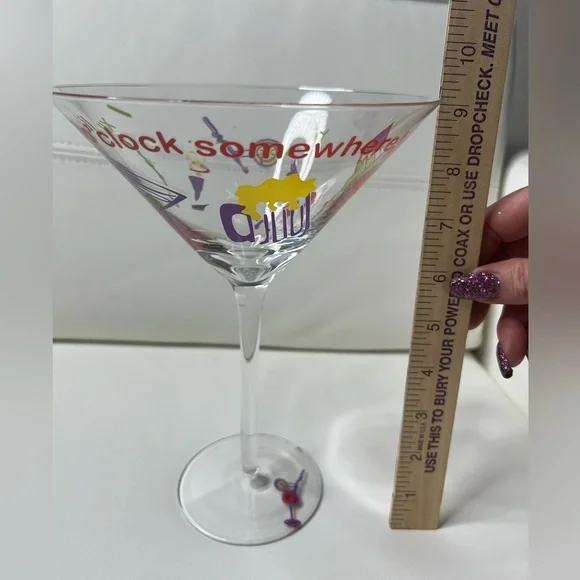 HUGE  Martini Glass with Five o’clock Somewhere Logo - Picture 4 of 5